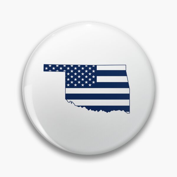 Item preview, Oklahoma USA Flag Silhouette – Stars and Stripes State Outline designed and sold by Paper Drip.