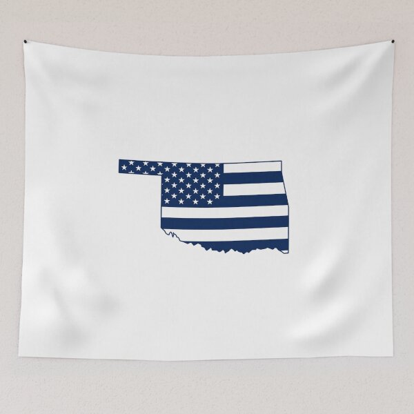 Item preview, Oklahoma USA Flag Silhouette – Stars and Stripes State Outline designed and sold by Paper Drip.