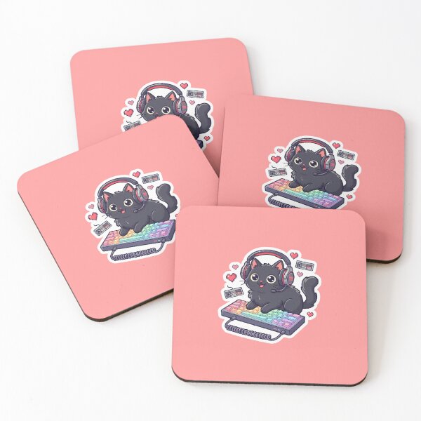 Item preview, Pro Gamer Cat - Black Kitty designed and sold by ManaPot.