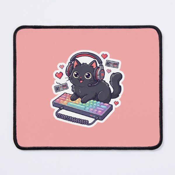 Item preview, Pro Gamer Cat - Black Kitty designed and sold by ManaPot.