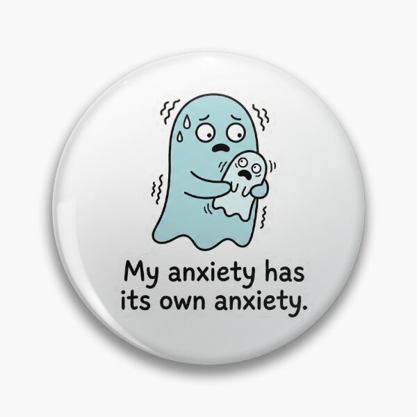 Item preview, My Anxiety Has Its Own Anxiety Nervous Ghost | LooseThoughts Original Sticker designed and sold by LooseThoughts.
