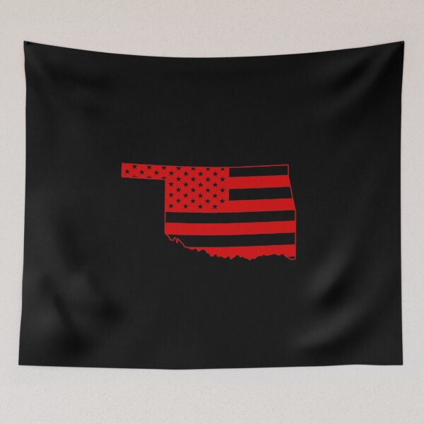 Item preview, Oklahoma USA Flag Silhouette – Stars and Stripes State Outline designed and sold by Paper Drip.