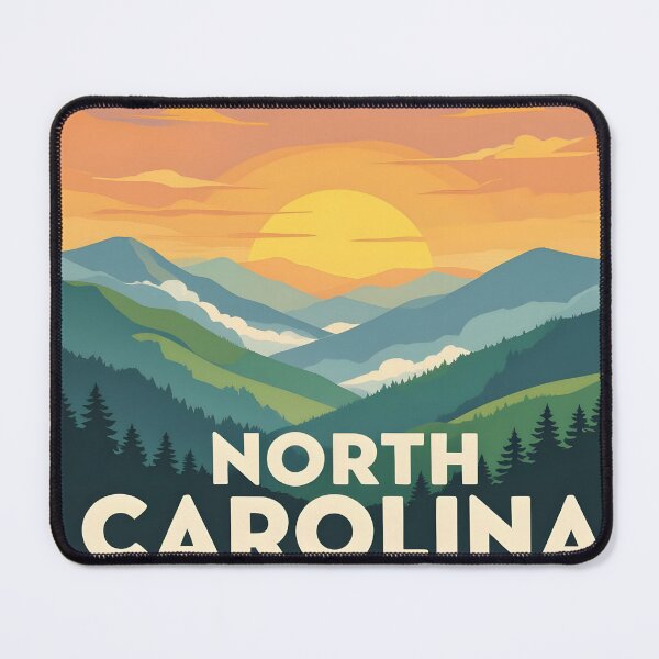 Item preview, North Carolina, USA: Vintage-Style Painterly Travel Poster designed and sold by LSVart.