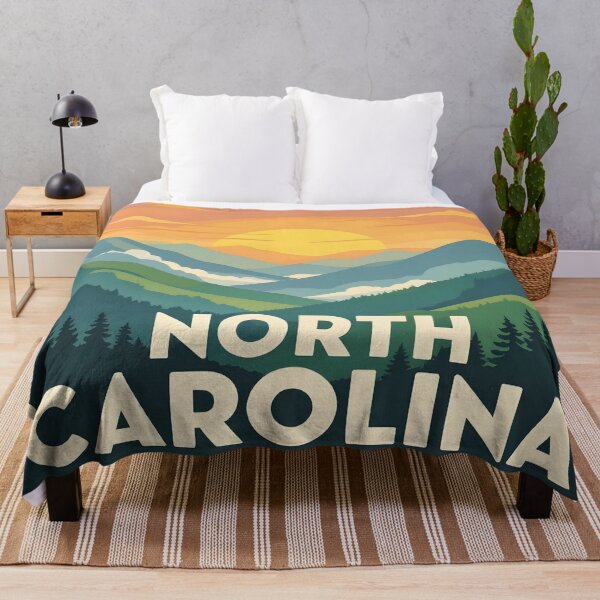 Item preview, North Carolina, USA: Vintage-Style Painterly Travel Poster designed and sold by LSVart.