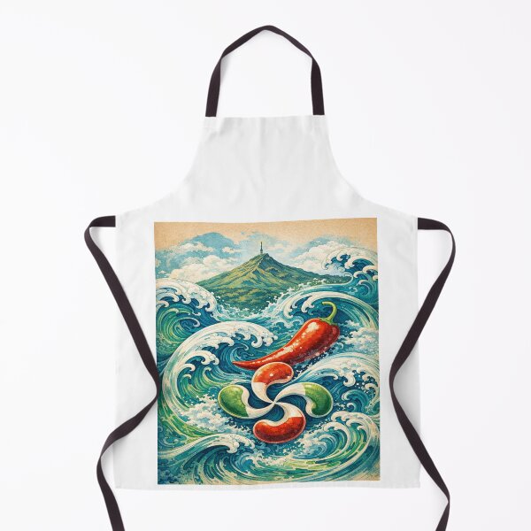 Item preview, The Basque Wave – Lauburu, chili pepper and mountain designed and sold by Gino64.