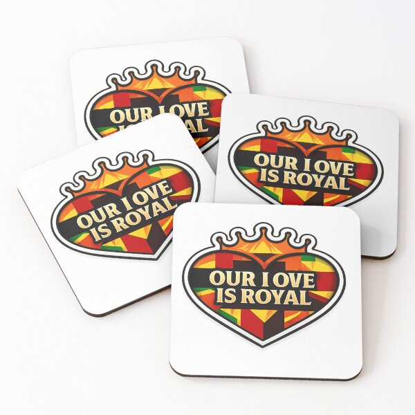 Item preview, Our Love Is Royal – Kente Cloth Heart & Crown Art designed and sold by The Crimson Halo.