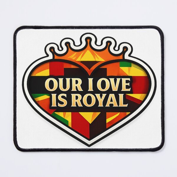 Item preview, Our Love Is Royal – Kente Cloth Heart & Crown Art designed and sold by The Crimson Halo.