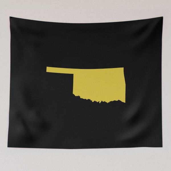 Item preview, Oklahoma Map Silhouette – Minimal Yellow designed and sold by Paper Drip.
