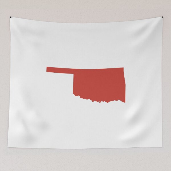 Item preview, Oklahoma Map Silhouette – Minimal Maroon designed and sold by Paper Drip.