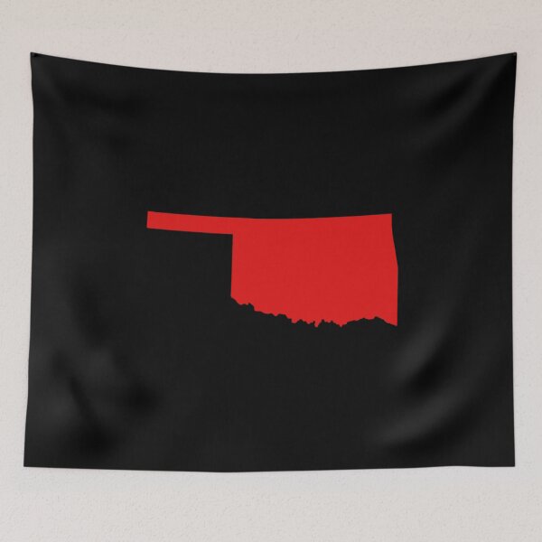 Item preview, Oklahoma Map Silhouette – Minimal Red designed and sold by Paper Drip.