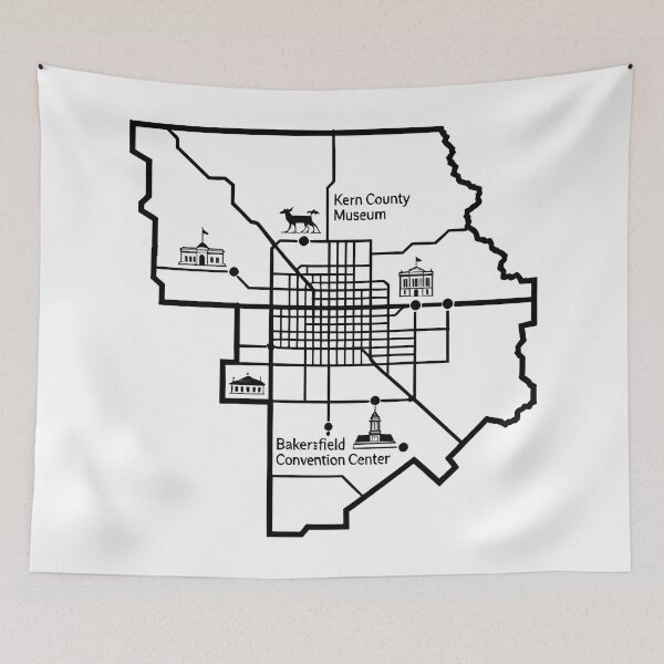 Item preview, bakersfield map designed and sold by Uglyandcute.