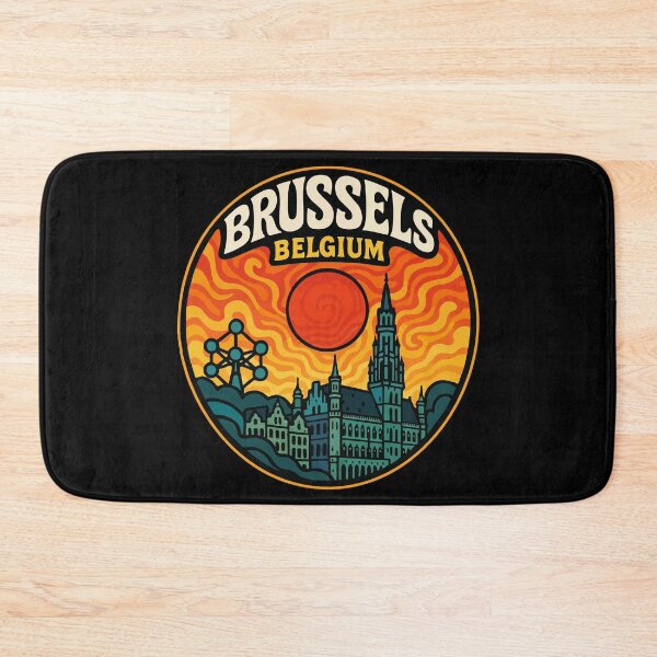 Item preview, Brussels Belgium Trippy Art Travel designed and sold by TomFrontierArt.