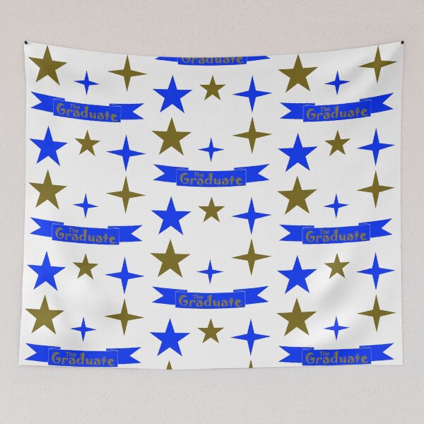 Item preview, The Graduate Golden and Blue Banner and Stars  designed and sold by WD-Artist.