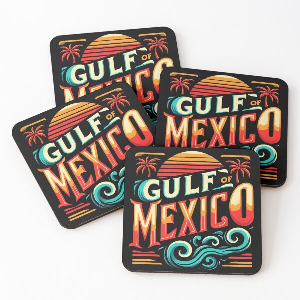Item preview, Retro Vintage Gulf Of Mexico Design – Sunset Coastal Travel Art designed and sold by Zoo-Moo.