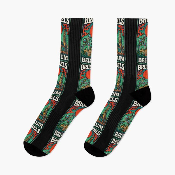 Item preview, Brussels Belgium Retro Trippy Art Travel designed and sold by TomFrontierArt.