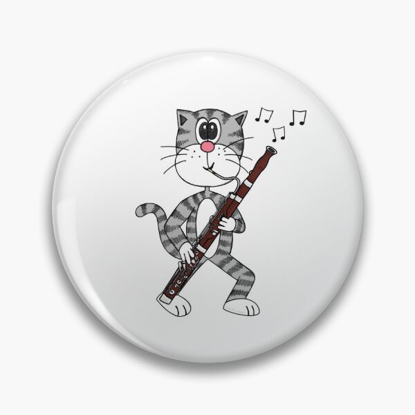 Item preview, Cat Playing Bassoon, Bassoonist Woodwind Musician Music Teacher designed and sold by doodlerob.