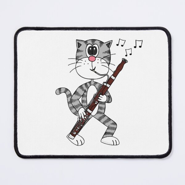 Item preview, Cat Playing Bassoon, Bassoonist Woodwind Musician Music Teacher designed and sold by doodlerob.