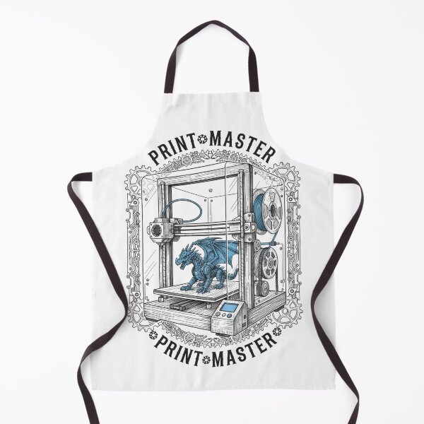 Item preview, Print Master 3D Printer Illustration – Dragon Being Printed Technical Art designed and sold by unthinkabletees.