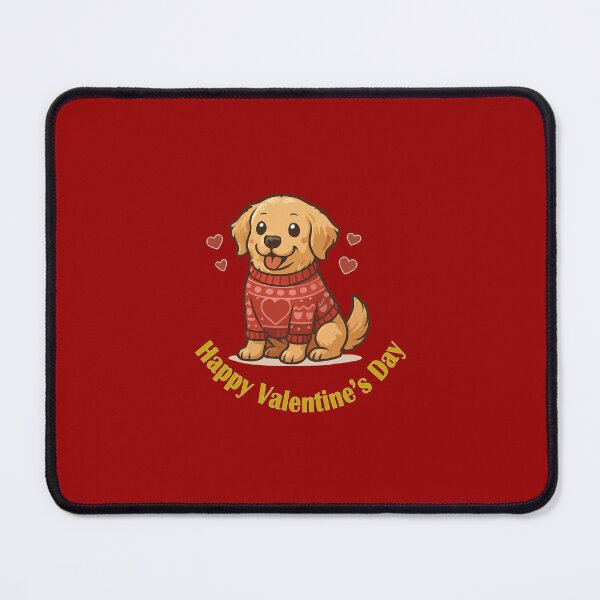 Item preview, Cute Golden Retriever Puppy in Heart Sweater - Happy Valentine's Day designed and sold by DeeLulu.