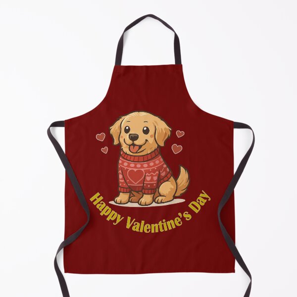 Item preview, Cute Golden Retriever Puppy in Heart Sweater - Happy Valentine's Day designed and sold by DeeLulu.
