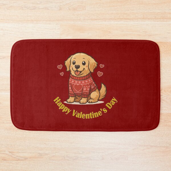 Item preview, Cute Golden Retriever Puppy in Heart Sweater - Happy Valentine's Day designed and sold by DeeLulu.