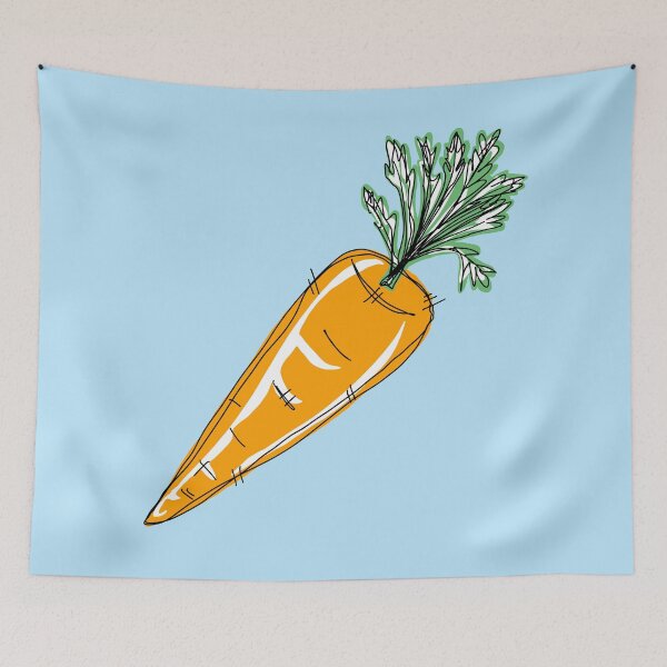 Item preview, Carrot with blue background  designed and sold by missmann.