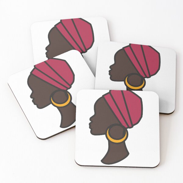 Item preview, African Woman in Profile – Modern Afro Minimalist Art designed and sold by byafrilaence.