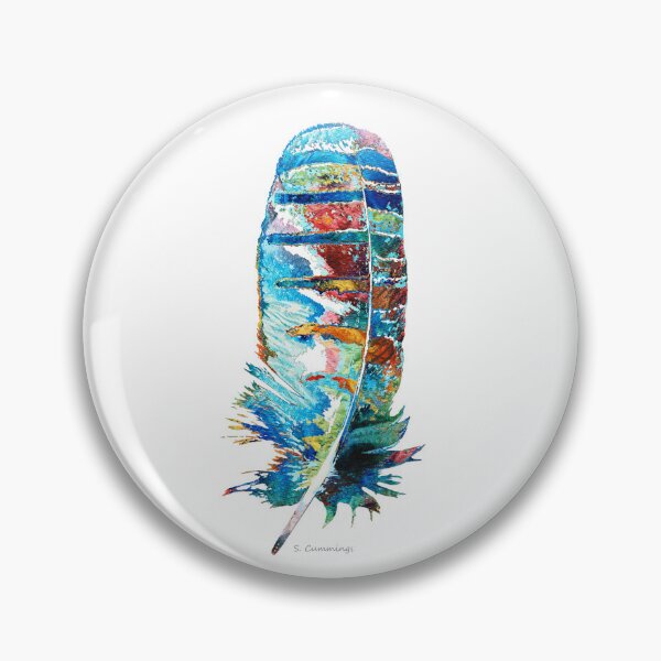 Item preview, Colorful Feather On White Four designed and sold by Sharon Cummings Art.