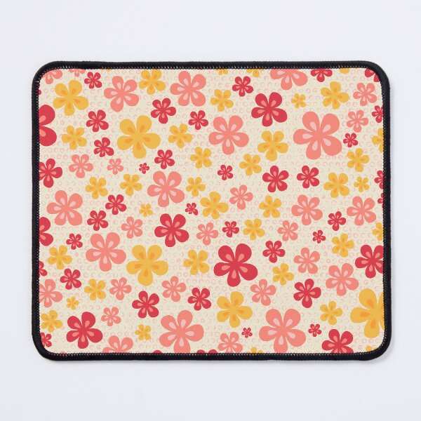 Item preview, Cherry Blossoms in Mustard and Pink designed and sold by TrilbyWorks.