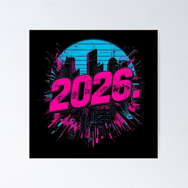 Item preview, Neon Cyberpunk City 2026 designed and sold by EmpoweredEchoesSpirit.