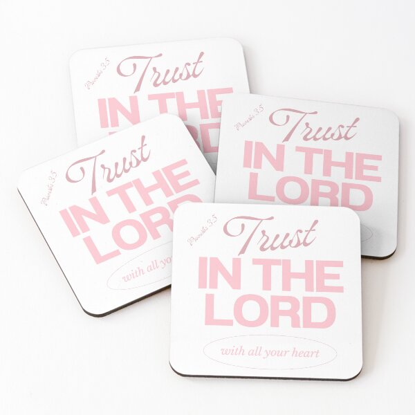 Item preview, Trust in the Lord Christian Bible Verse Proverbs 3:5 - Pink Edition   designed and sold by Holy Ink Studio.