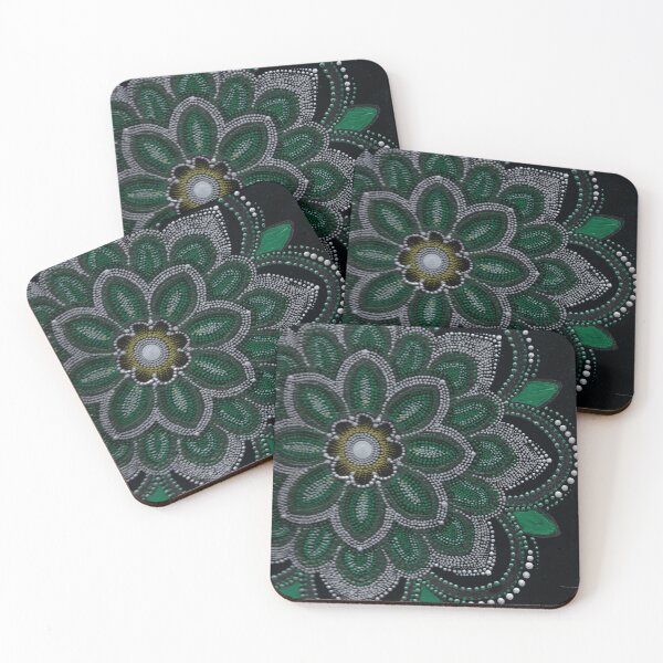 Item preview, Peaceful Green and silver Maandala designed and sold by Dreamweaver Mandalas.