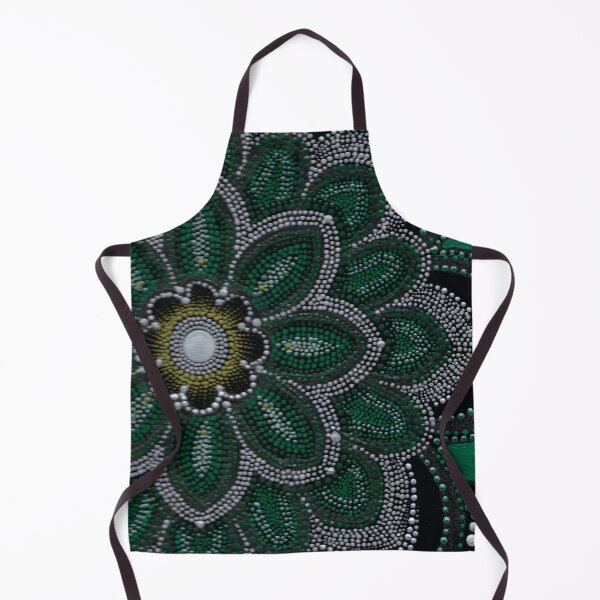 Item preview, Peaceful Green and silver Maandala designed and sold by ElexisND.