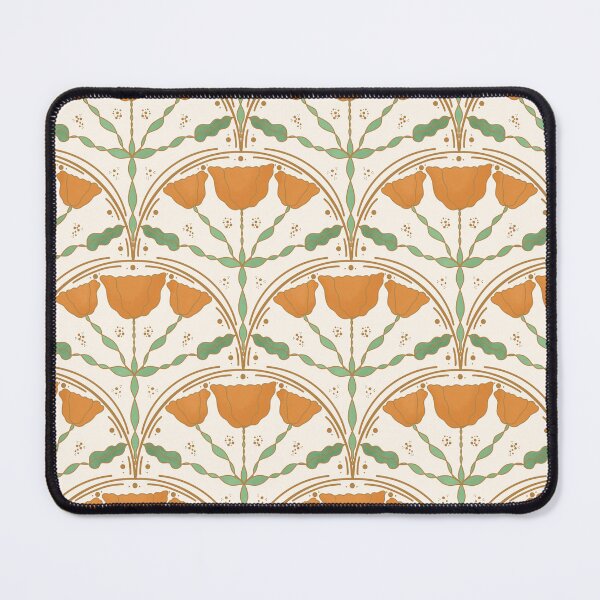 Item preview, Arched Poppies Pattern in Orange designed and sold by designsbyklm.