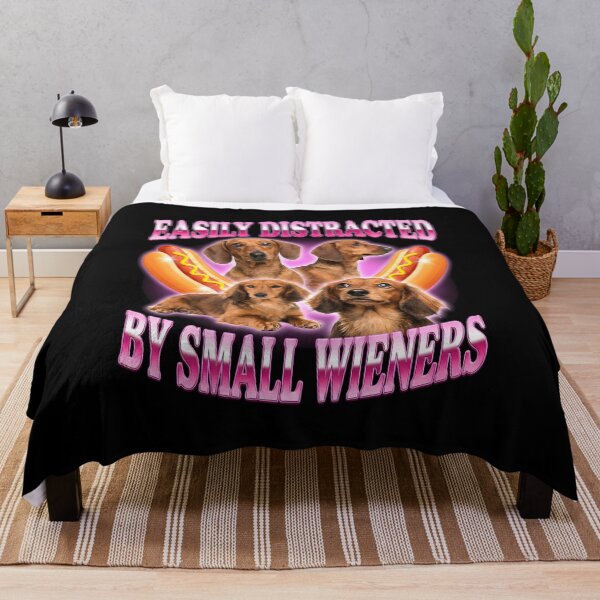 Item preview, Dog Lover Humor Tee – Easily Distracted By Small Wieners, Funny Weiner Dog Gift Graphic Tee designed and sold by saloui.