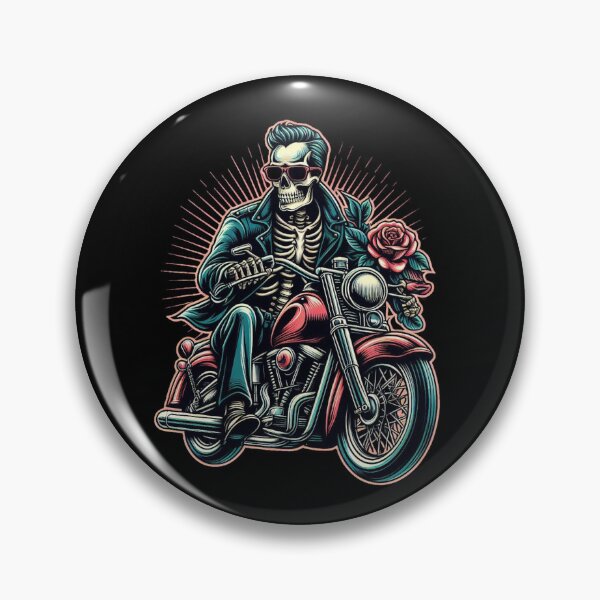 Item preview, Retro Vintage Motorcycle Skeleton Rider – Classic Biker Art designed and sold by Zoo-Moo.