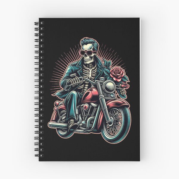 Item preview, Retro Vintage Motorcycle Skeleton Rider – Classic Biker Art designed and sold by Zoo-Moo.
