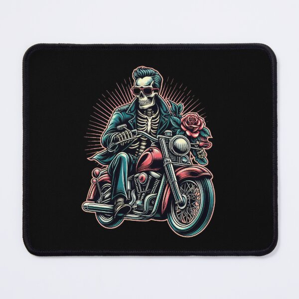 Item preview, Retro Vintage Motorcycle Skeleton Rider – Classic Biker Art designed and sold by Zoo-Moo.