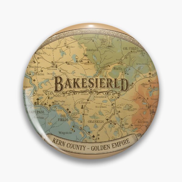 Item preview, Retro Vintage bakersfield map designed and sold by Uglyandcute.