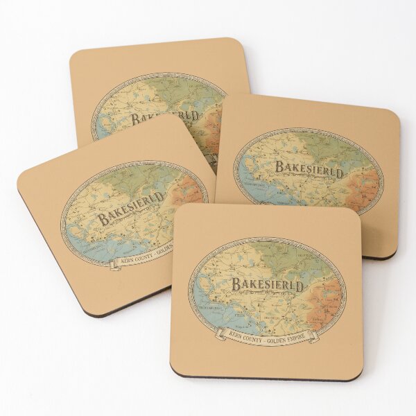 Item preview, Retro Vintage bakersfield map designed and sold by Uglyandcute.