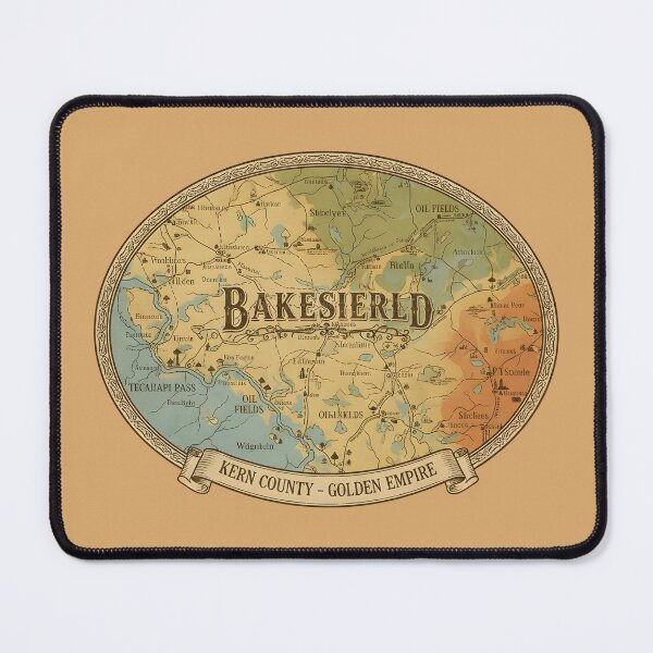 Item preview, Retro Vintage bakersfield map designed and sold by Uglyandcute.
