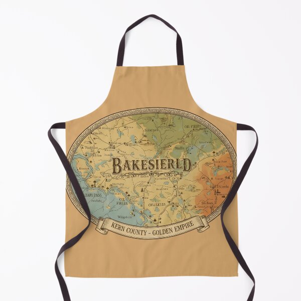 Item preview, Retro Vintage bakersfield map designed and sold by Uglyandcute.