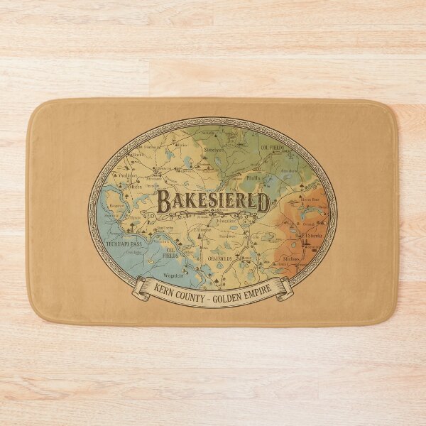 Item preview, Retro Vintage bakersfield map designed and sold by Uglyandcute.