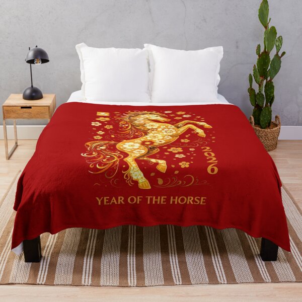 Item preview, 2026 Year of the Horse, Golden Chinese Zodiac Lunar New Year Gift, Floral Horse Asian Art Graphic Tee designed and sold by saloui.