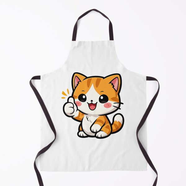 Item preview, Cute Chibi Cat Thumbs Up – Kawaii Happy Cartoon Cat Illustration designed and sold by PixelNest2411.