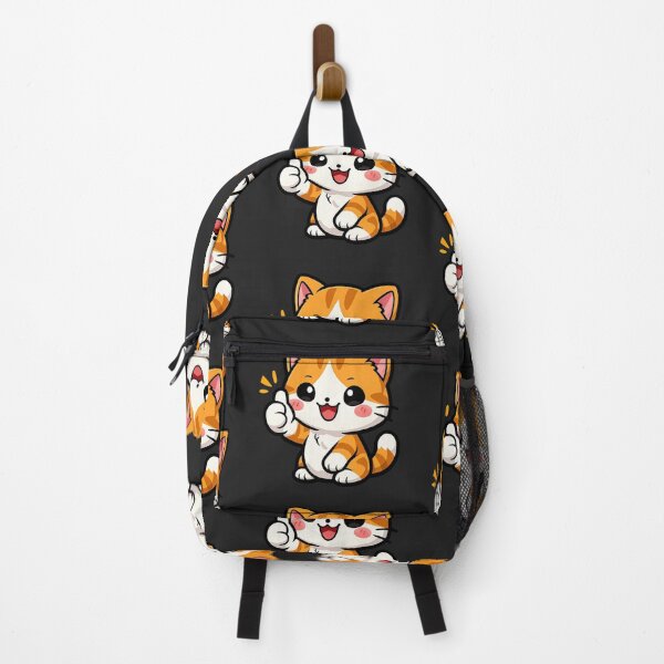 Item preview, Cute Chibi Cat Thumbs Up – Kawaii Happy Cartoon Cat Illustration designed and sold by PixelNest2411.