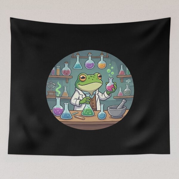 Item preview, Fantasy Frog Scientist Alchemist Lab Experiment designed and sold by k3rstman1.