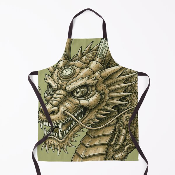 Item preview, Steampunk Dragon Head Illustration – Mechanical Dragon with Steam, Lights, and Gears designed and sold by unthinkabletees.