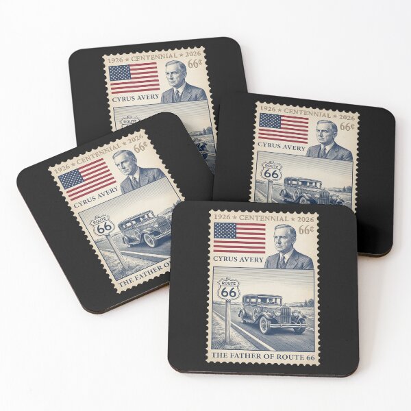 Item preview, Route 66 Centennial Father of Route 66 - Classic Car Stamp designed and sold by G350.