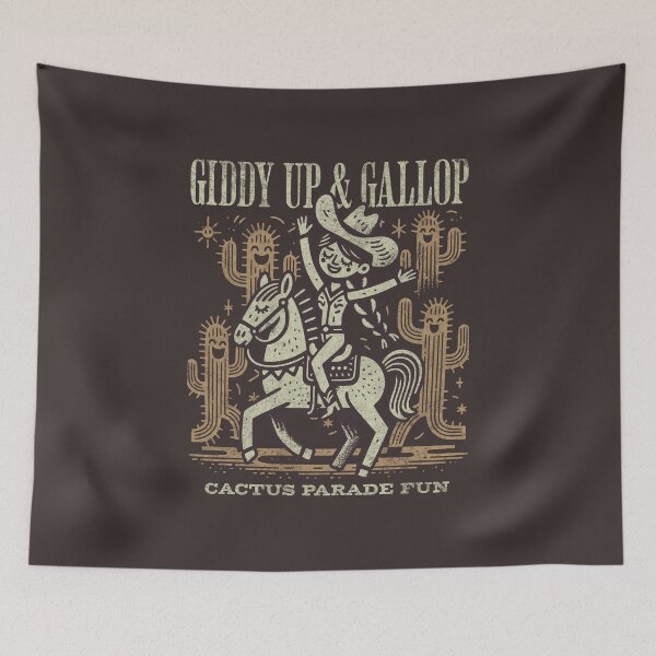 Artikelvorschau, Giddy Up & Gallop Cowgirl Saguaro Cactus Parade entworfen und verkauft von scooterbaby.